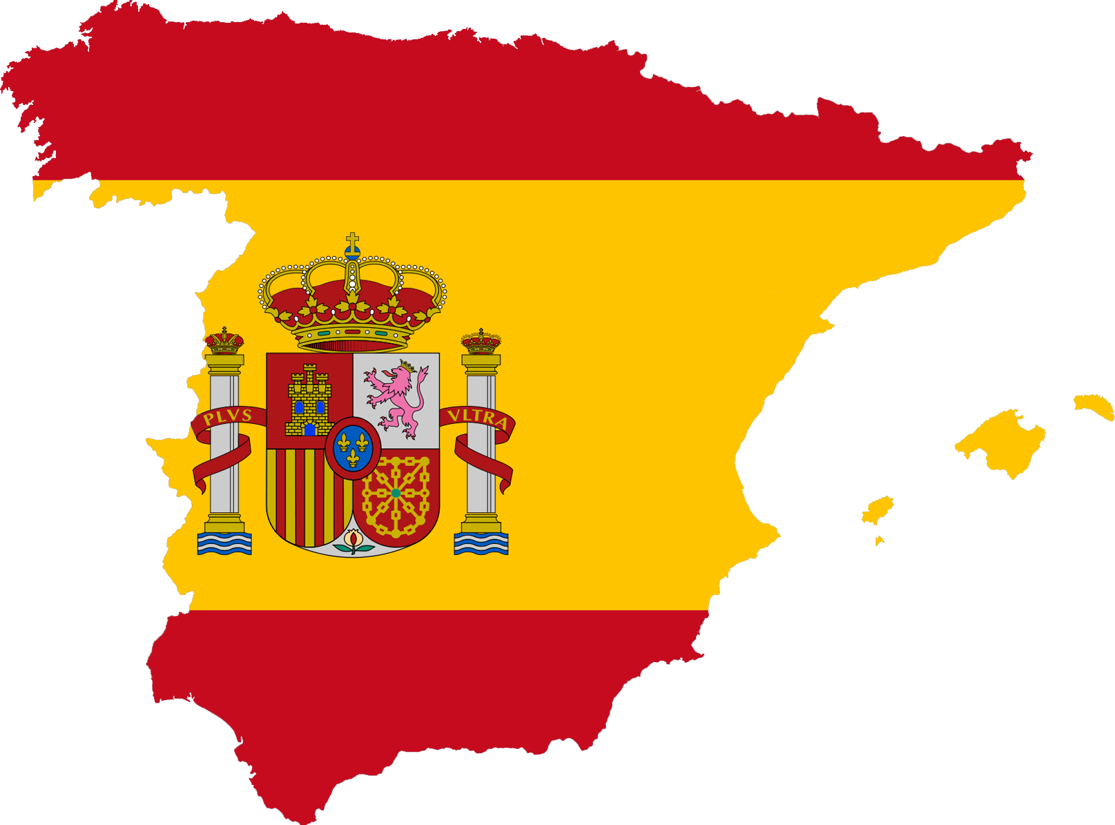 Spain Flag Map