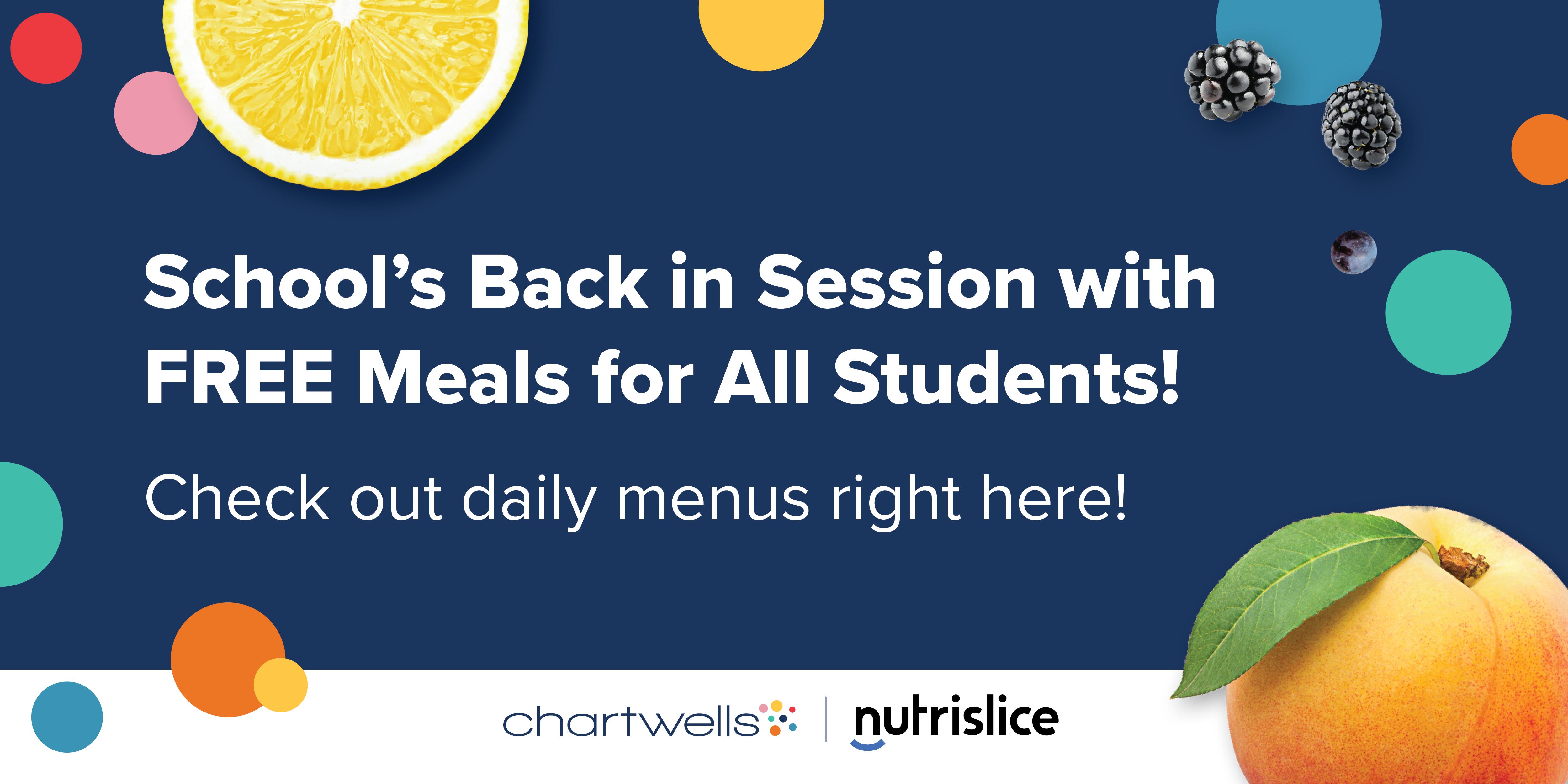 Free meals for all students banner