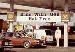 Kids with Gas Eat Free